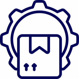 Gear with square image in front representing Supplier Management