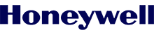 Honeywell logo small with blue letters and white background.