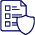 Icon of a checklist with a shield next to it for CMMC.
