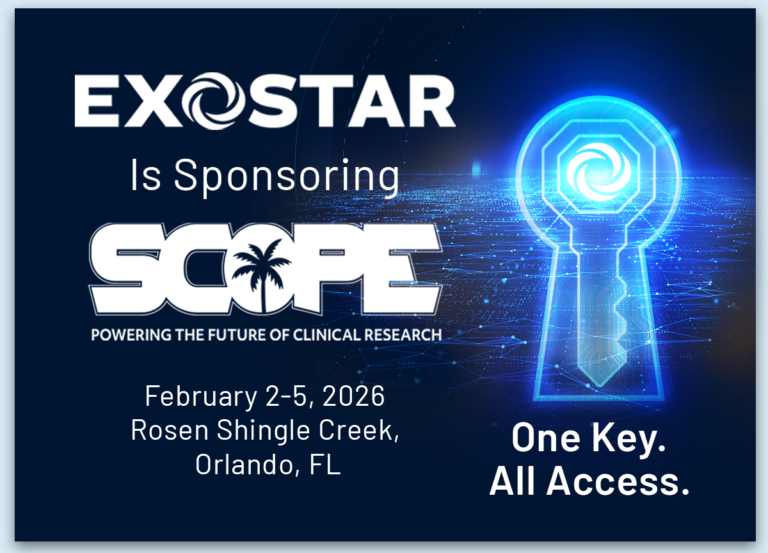 Exostar is Sponsoring SCOPE 2026 with key image and logo.